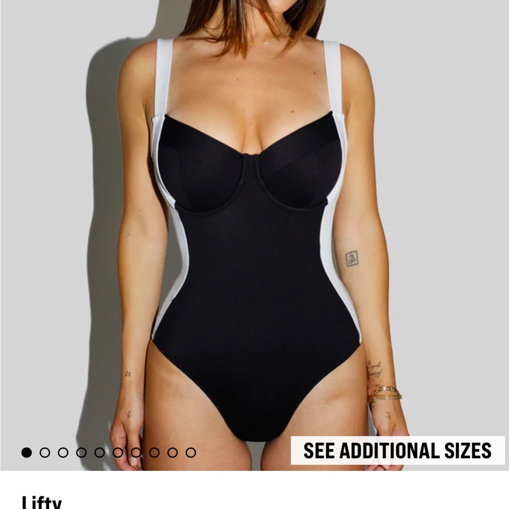 TA3 Black and White contour/ snatch swimsuit